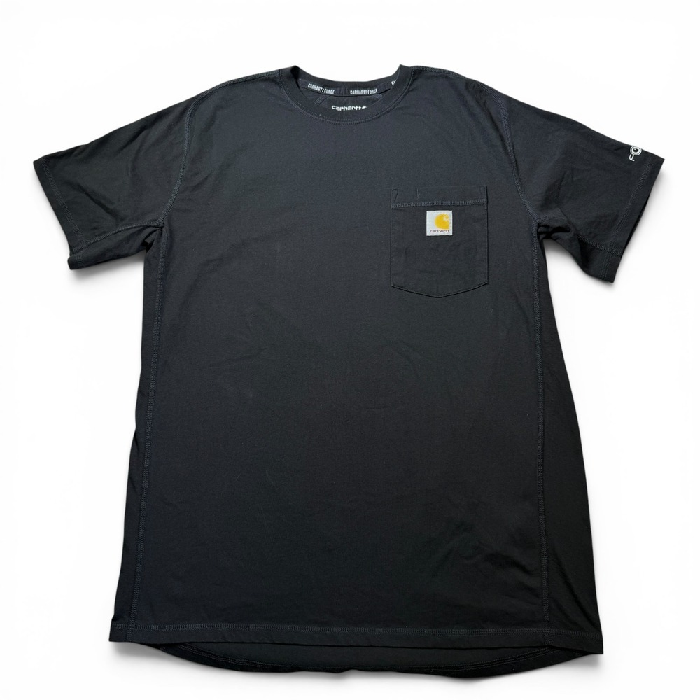 Carhartt Force Shirt Men's Medium Black Relaxed Fit Lightweight